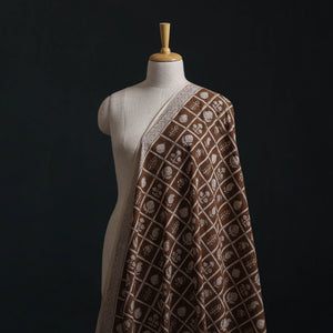 Brown - Bagh Hand Block Print Natural Dyed Cotton Fabric 03