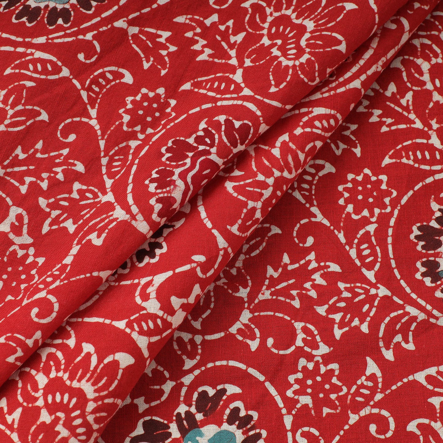 Red - Exclusive Indonesian Style Batik Printed Cotton Fabric 29