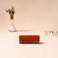 Embossed Leather Flap Kalamkari Spectacle Case by Asalkaar 66