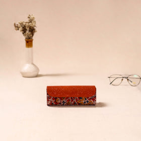 Embossed Leather Flap Kalamkari Spectacle Case by Asalkaar 66