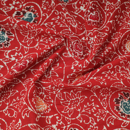 Red - Exclusive Indonesian Style Batik Printed Cotton Fabric 29
