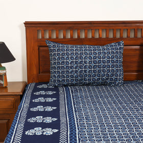 Pipad Hand Block Print Double Bedsheet with 2 Pillow Cover Set (108 x 90 in) 34