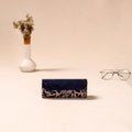 Embossed Leather Flap Kalamkari Spectacle Case by Asalkaar 68