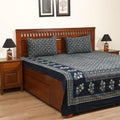 Pipad Hand Block Print Double Bedsheet with 2 Pillow Cover Set (108 x 90 in) 35