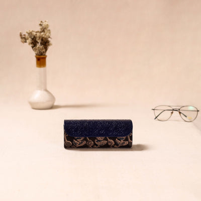 Embossed Leather Flap Kalamkari Spectacle Case by Asalkaar 70