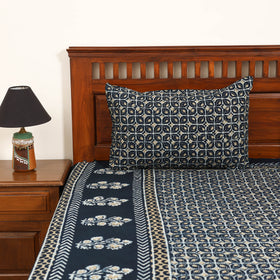 Pipad Hand Block Print Double Bedsheet with 2 Pillow Cover Set (108 x 90 in) 35