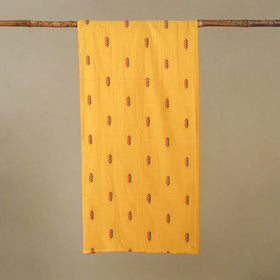 Yellow Jacquard Weave Cotton Stole