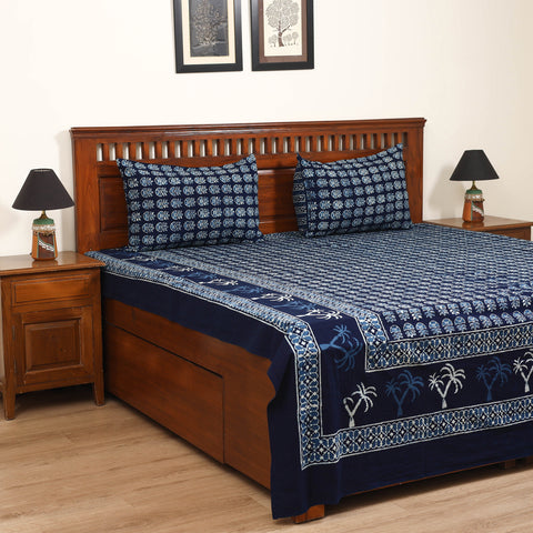 Pipad Hand Block Print Double Bedsheet with 2 Pillow Cover Set (108 x 90 in) 36