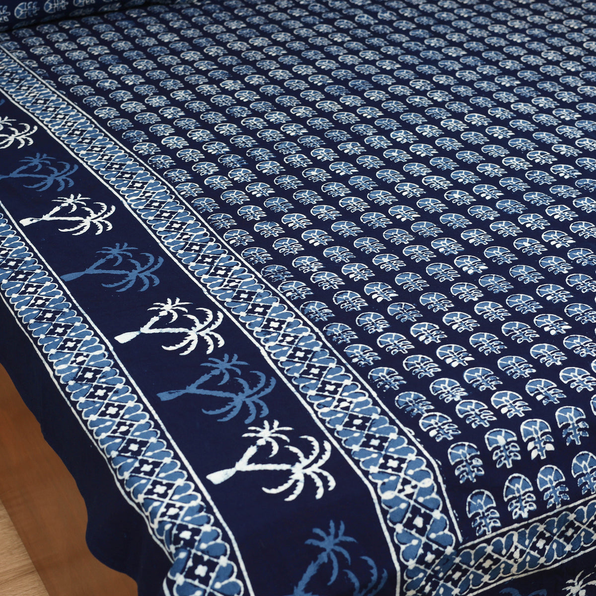Pipad Hand Block Print Double Bedsheet with 2 Pillow Cover Set (108 x 90 in) 36