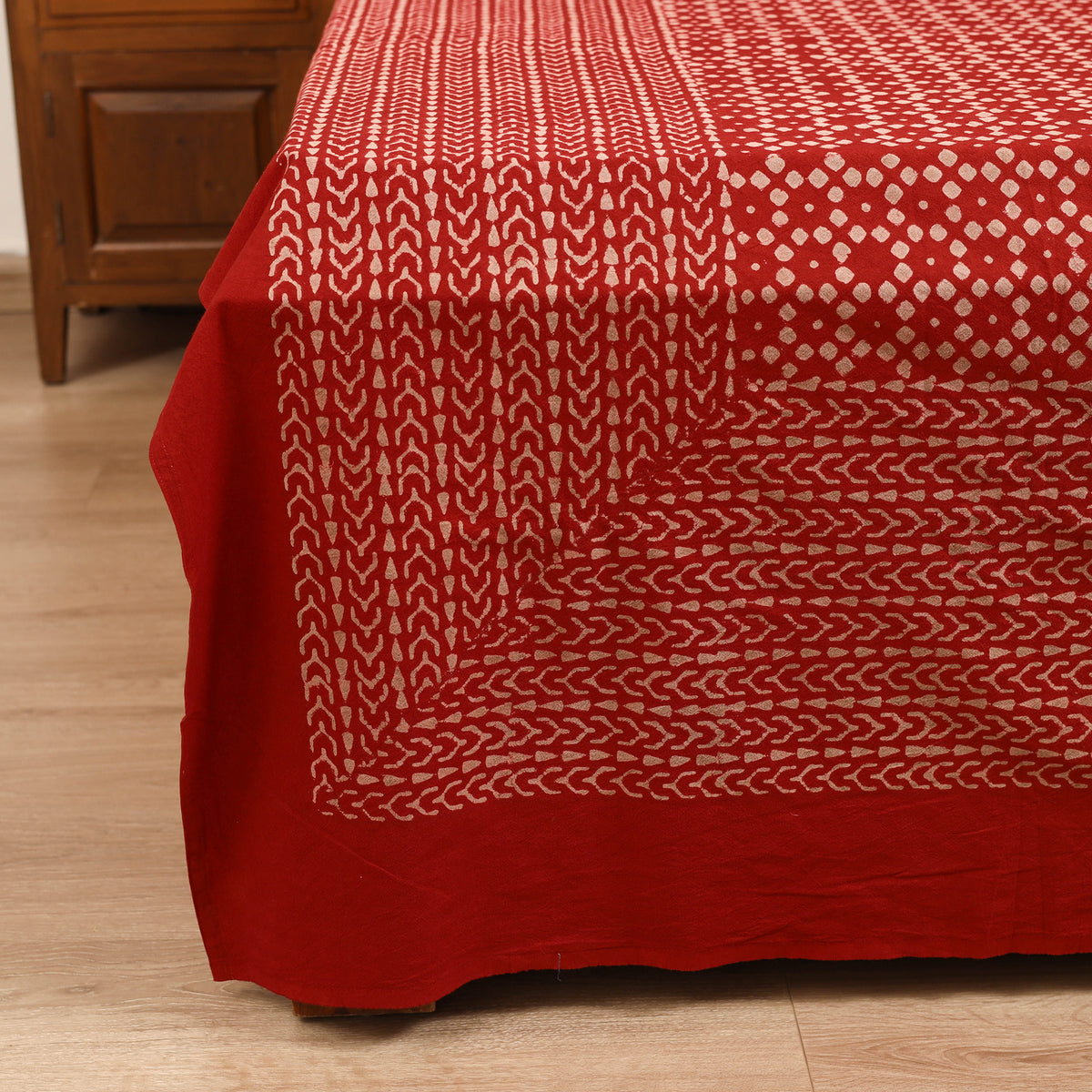 Pipad Hand Block Print Double Bedsheet with 2 Pillow Cover Set (108 x 90 in) 37