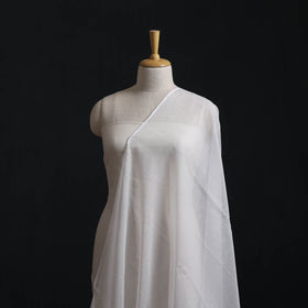 White - Plain Kota Doria Cotton Fabric 05