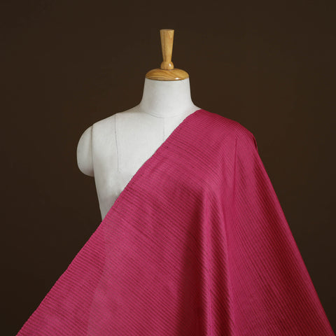 Pink - vidarbha handloom checks tussar silk fabric 01