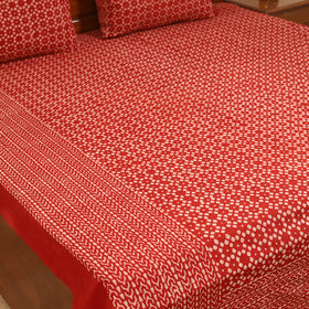 Pipad Hand Block Print Double Bedsheet with 2 Pillow Cover Set (108 x 90 in) 37