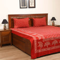 Pipad Hand Block Print Double Bedsheet with 2 Pillow Cover Set (108 x 90 in) 39