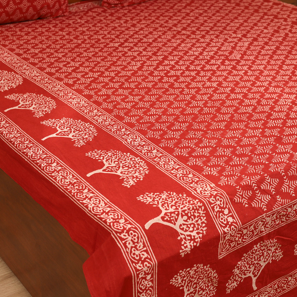 Pipad Hand Block Print Double Bedsheet with 2 Pillow Cover Set (108 x 90 in) 39