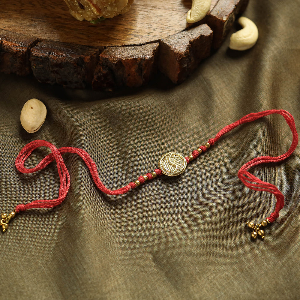 Dokra Brass Rakhi with Dry Fruit Laddu
