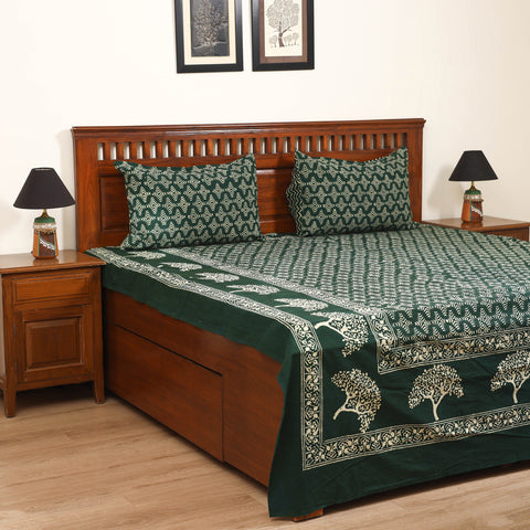 Pipad Hand Block Print Double Bedsheet with 2 Pillow Cover Set (108 x 90 in) 40
