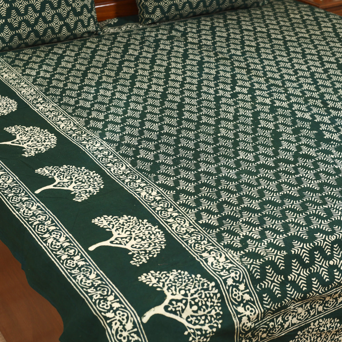Pipad Hand Block Print Double Bedsheet with 2 Pillow Cover Set (108 x 90 in) 40