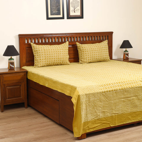 Pipad Hand Block Print Double Bedsheet with 2 Pillow Cover Set (108 x 90 in) 51