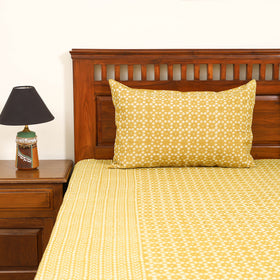 Pipad Hand Block Print Double Bedsheet with 2 Pillow Cover Set (108 x 90 in) 51