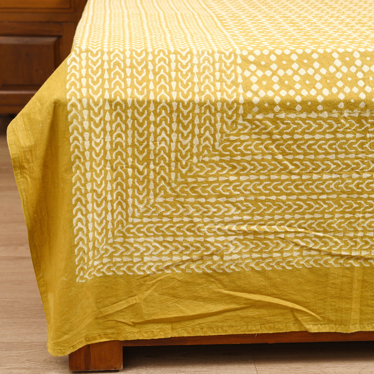 Pipad Hand Block Print Double Bedsheet with 2 Pillow Cover Set (108 x 90 in) 51