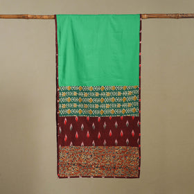 Multicolor - plain cotton patchwork stole 03 - handcrafted