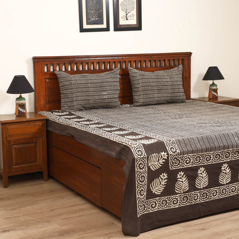 Pipad Hand Block Print Double Bedsheet with 2 Pillow Cover Set (108 x 90 in) 52