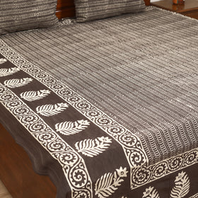Pipad Hand Block Print Double Bedsheet with 2 Pillow Cover Set (108 x 90 in) 52