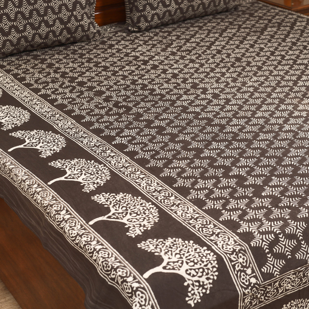 Pipad Hand Block Print Double Bedsheet with 2 Pillow Cover Set (108 x 90 in) 41