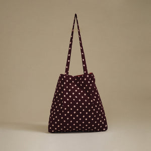 Maroon - Handcrafted Fabric Jhola Bag 02