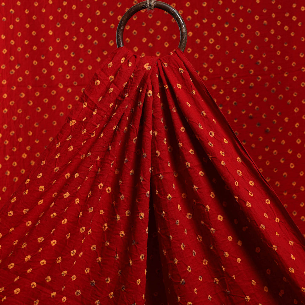 Red - Kutch Tie-Dye Cotton Bandhani Fabric 04