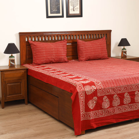 Pipad Hand Block Print Double Bedsheet with 2 Pillow Cover Set (108 x 90 in) 42