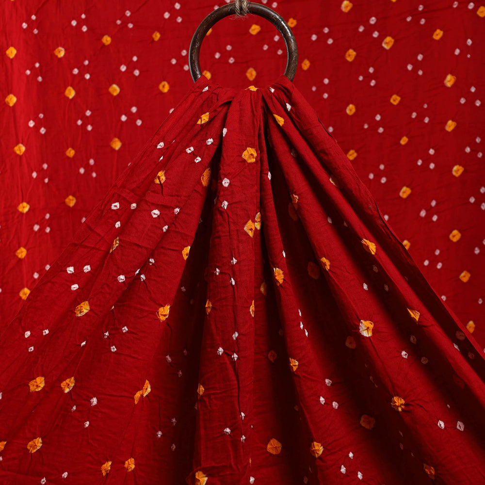 Red - Kutch Tie-Dye Cotton Bandhani Fabric 16