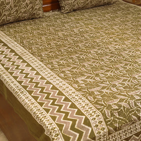 Pipad Hand Block Print Double Bedsheet with 2 Pillow Cover Set (108 x 90 in) 43