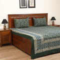 Pipad Hand Block Print Double Bedsheet with 2 Pillow Cover Set (108 x 90 in) 44