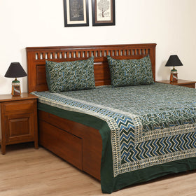 Pipad Hand Block Print Double Bedsheet with 2 Pillow Cover Set (108 x 90 in) 44