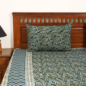 Pipad Hand Block Print Double Bedsheet with 2 Pillow Cover Set (108 x 90 in) 44