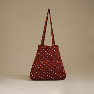 Maroon - Handcrafted Fabric Jhola Bag 13