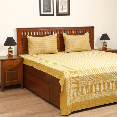 Pipad Hand Block Print Double Bedsheet with 2 Pillow Cover Set (108 x 90 in) 46