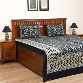 Pipad Hand Block Print Double Bedsheet with 2 Pillow Cover Set (108 x 90 in) 47