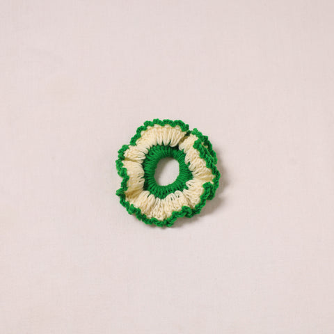 Green - Handmade Crochet Hair Rubber Band/Scrunchie 26