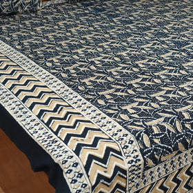 Pipad Hand Block Print Double Bedsheet with 2 Pillow Cover Set (108 x 90 in) 47