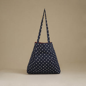Blue - Handcrafted Fabric Jhola Bag 19