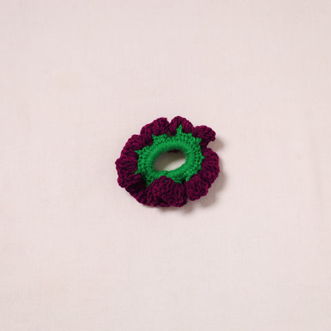 Green - Handmade Crochet Hair Rubber Band/Scrunchie 30