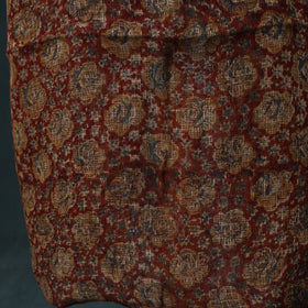 Pedana Kalamkari Block Print Kota Doria Cotton 2pc Unstitched Dress Material Kurta Set 02