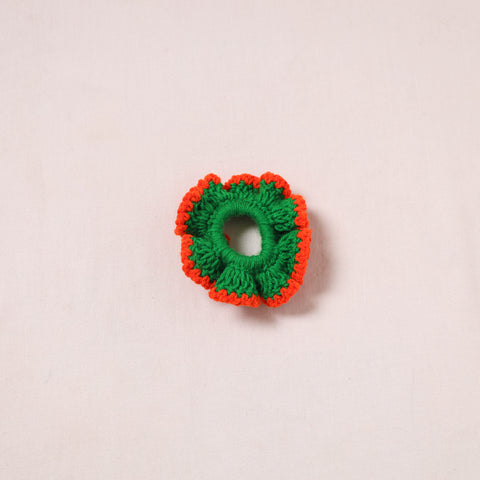 Green - Handmade Crochet Hair Rubber Band/Scrunchie 34