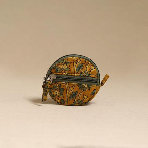 Handcrafted Quilted Ajrakh Block Printed Fabric Coin Pouch by Chhoti Si Asha 89