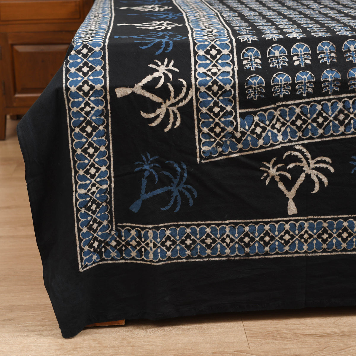 Pipad Hand Block Print Double Bedsheet with 2 Pillow Cover Set (108 x 90 in) 53