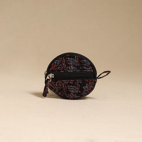 Handcrafted Quilted Ajrakh Block Printed Fabric Coin Pouch by Chhoti Si Asha 87
