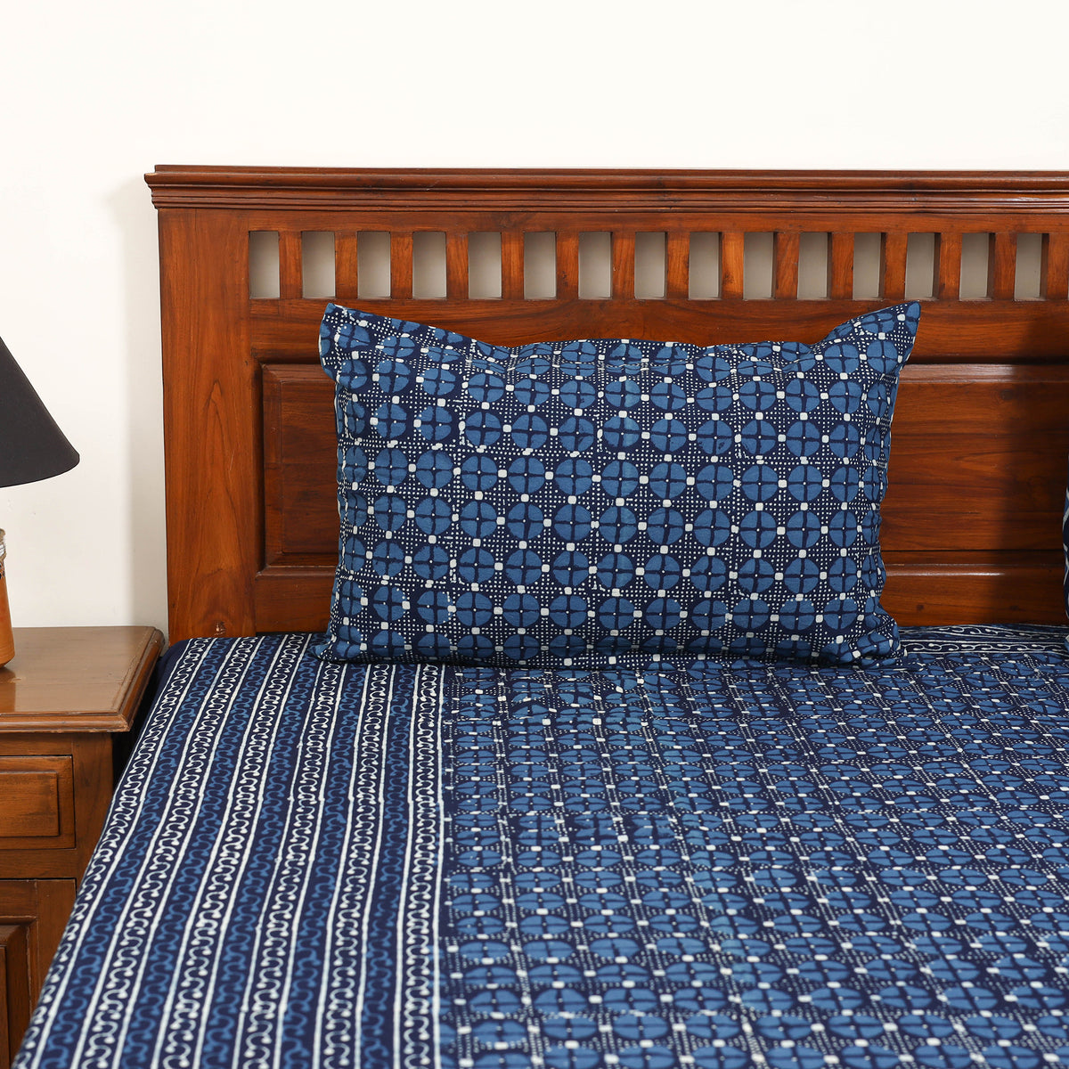 Pipad Hand Block Print Double Bedsheet with 2 Pillow Cover Set (108 x 90 in) 54